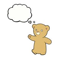 cartoon teddy bear with thought bubble N77
