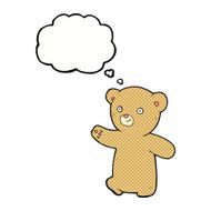 cartoon teddy bear with thought bubble N79