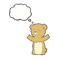 cartoon teddy bear with thought bubble N80
