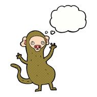 cartoon monkey with thought bubble N30