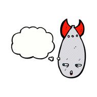 cartoon bomb with thought bubble N14