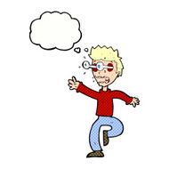 cartoon terrified man with eyes popping out thought bubble N8