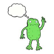 cartoon frog with thought bubble N2