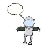 cartoon astronaut with thought bubble N108