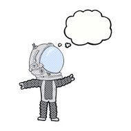 cartoon astronaut with thought bubble N109