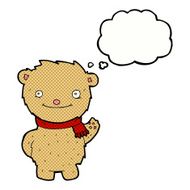 cartoon teddy bear with thought bubble N83
