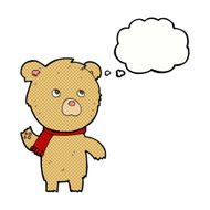 cartoon teddy bear with thought bubble N84