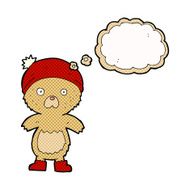 cartoon cute teddy bear with thought bubble N29