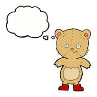 cartoon cute teddy bear with thought bubble N30