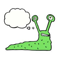 cartoon slug with thought bubble N15