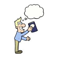 cartoon man with book thought bubble N9