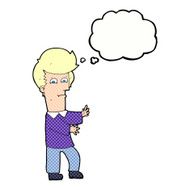 cartoon man gesturing wildly with thought bubble N10