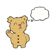 cartoon teddy bear with thought bubble N85