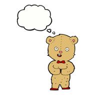 cartoon teddy bear with thought bubble N87