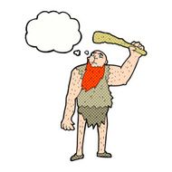 cartoon neanderthal with thought bubble N7