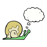 cartoon snail with thought bubble N30