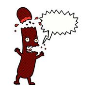 cartoon sausage with thought bubble N13