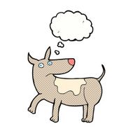 funny cartoon dog with thought bubble N20