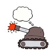 cartoon tank with thought bubble N2