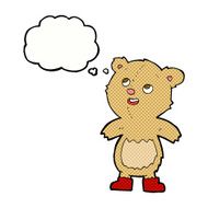 cartoon teddy bear with thought bubble N89
