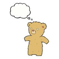 cartoon teddy bear with thought bubble N90