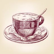 coffee cup hand drawn vector llustration