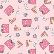 Cute hand drawn cartoon seamless pattern N2