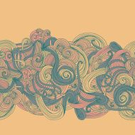 Abstract seamless hand-drawn border N4