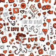 Doodles Valentine&#039;s day pattern