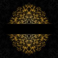 Banner on black background with flowers N6
