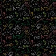 Black food pattern