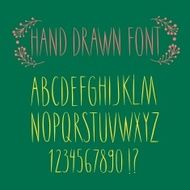 Hand Drawn vector font N5