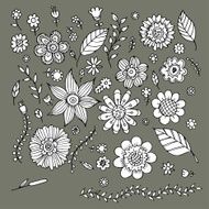 Flower Doodle Vector N3