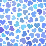 Blue heart seamless pattern on Valentines day N2