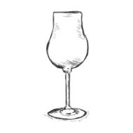 Vector Single Sketch Champagne Glass