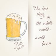 hand drawn sketch of beer N6