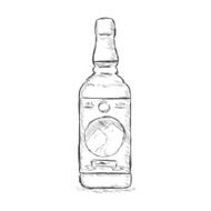 Vector Single Sketch Bottle N12