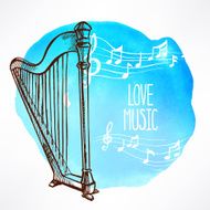 background with harp