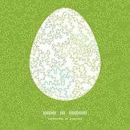 Vector curly doodle shapes Easter egg sillhouette frame card template N2