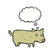 cartoon little dog with thought bubble N18
