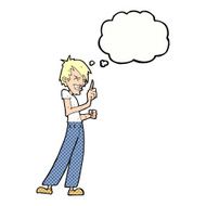 cartoon angry man arguing with thought bubble N10