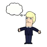 cartoon annoyed boss with thought bubble N10