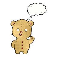 cartoon teddy bear with thought bubble N92