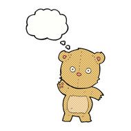 cartoon teddy bear with thought bubble N93