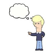 cartoon man pointing with thought bubble N182