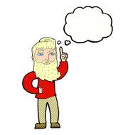 cartoon man with idea thought bubble N102