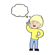 cartoon man with idea thought bubble N103