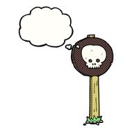 cartoon sign post with thought bubble N4