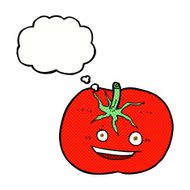 cartoon tomato with thought bubble N42