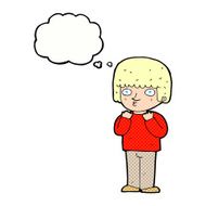 cartoon surprised man with thought bubble N132